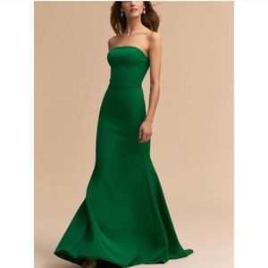 BHLDN Emerald Green Tess Dress